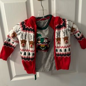 Gymboree Christmas sweater and shirt (both size size 2T)
